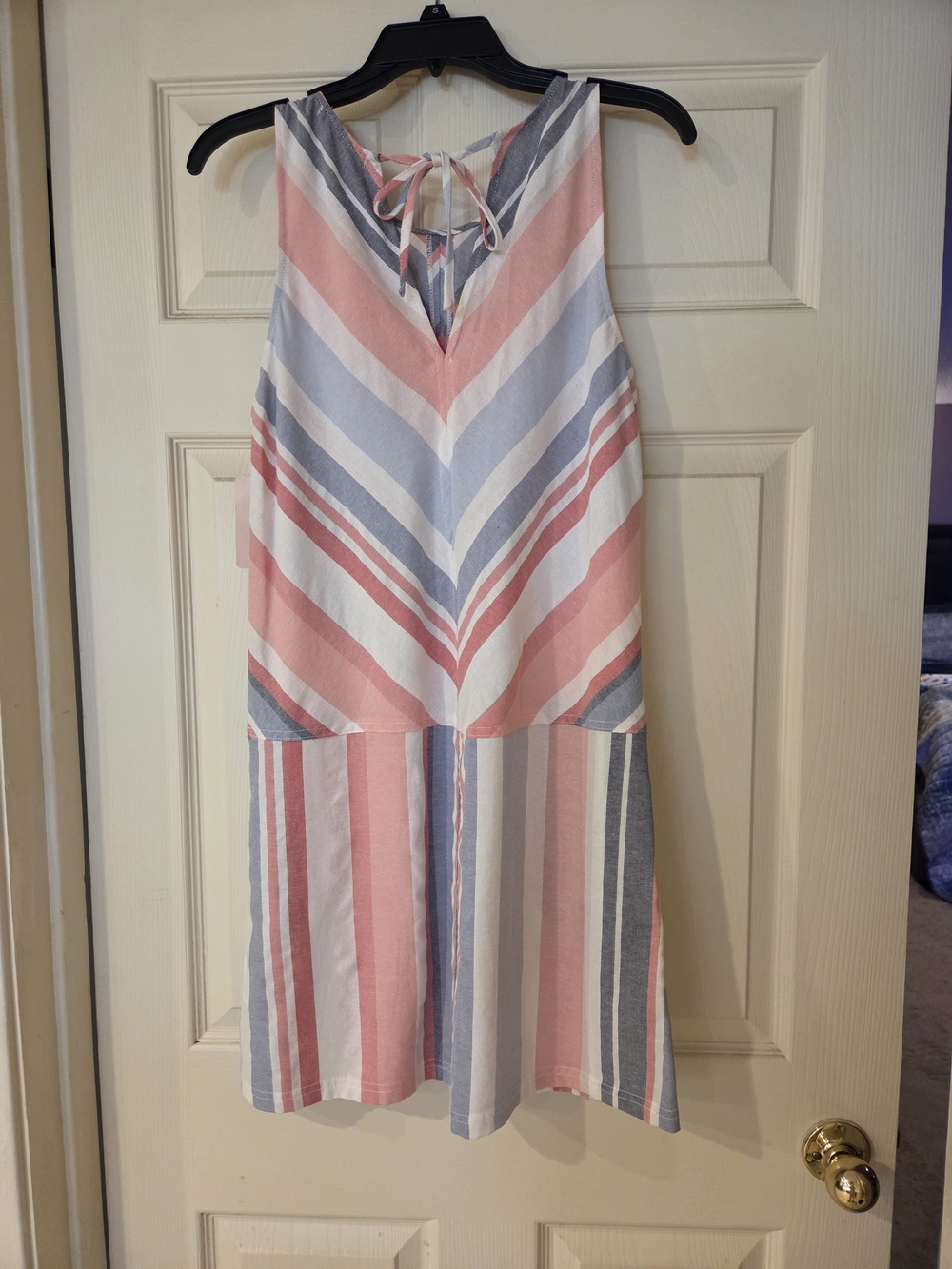 Chelsea & Violet Pastel Striped Sundress in Pink, Blue & White